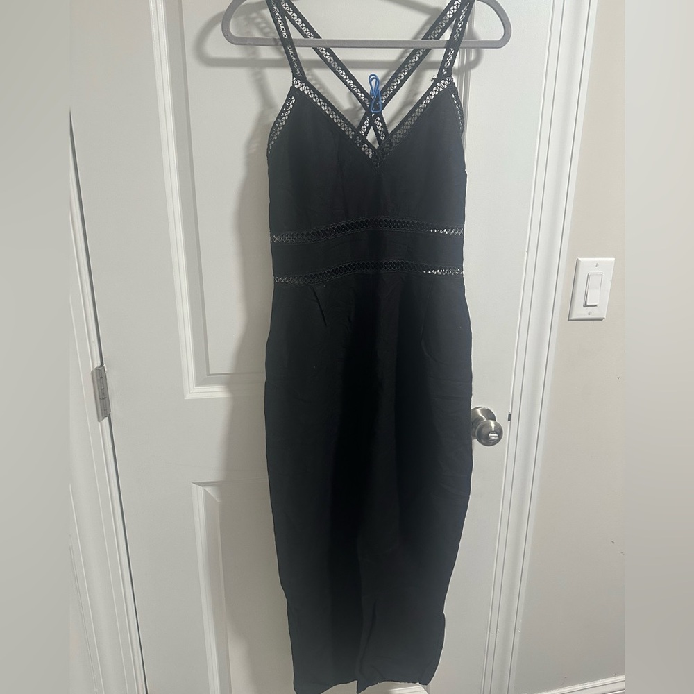 Express Black Strappy Jumpsuit